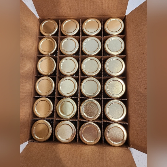 Mini Hexagon Glass Jars 1.5oz set of 24 NIB - Picture 3 of 3